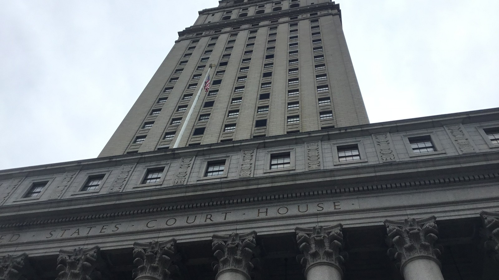 Modern exterior of the Thurgood Marshall United States Courthouse in Manhattan