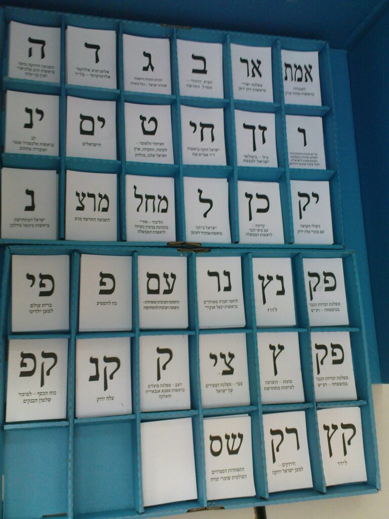 Ballot tickets for Israeli legislative election to the Knesset