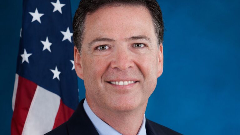 James Comey official FBI portrait, balanced crop for homepage thumb