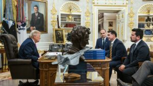 President Trump meets Eduardo Bolsonaro, Flávio Bolsonaro and Paulo Figueiredo in the Oval Office, May 2026