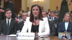 Cassidy Hutchinson testifying before the House Jan. 6 select committee, June 28, 2022